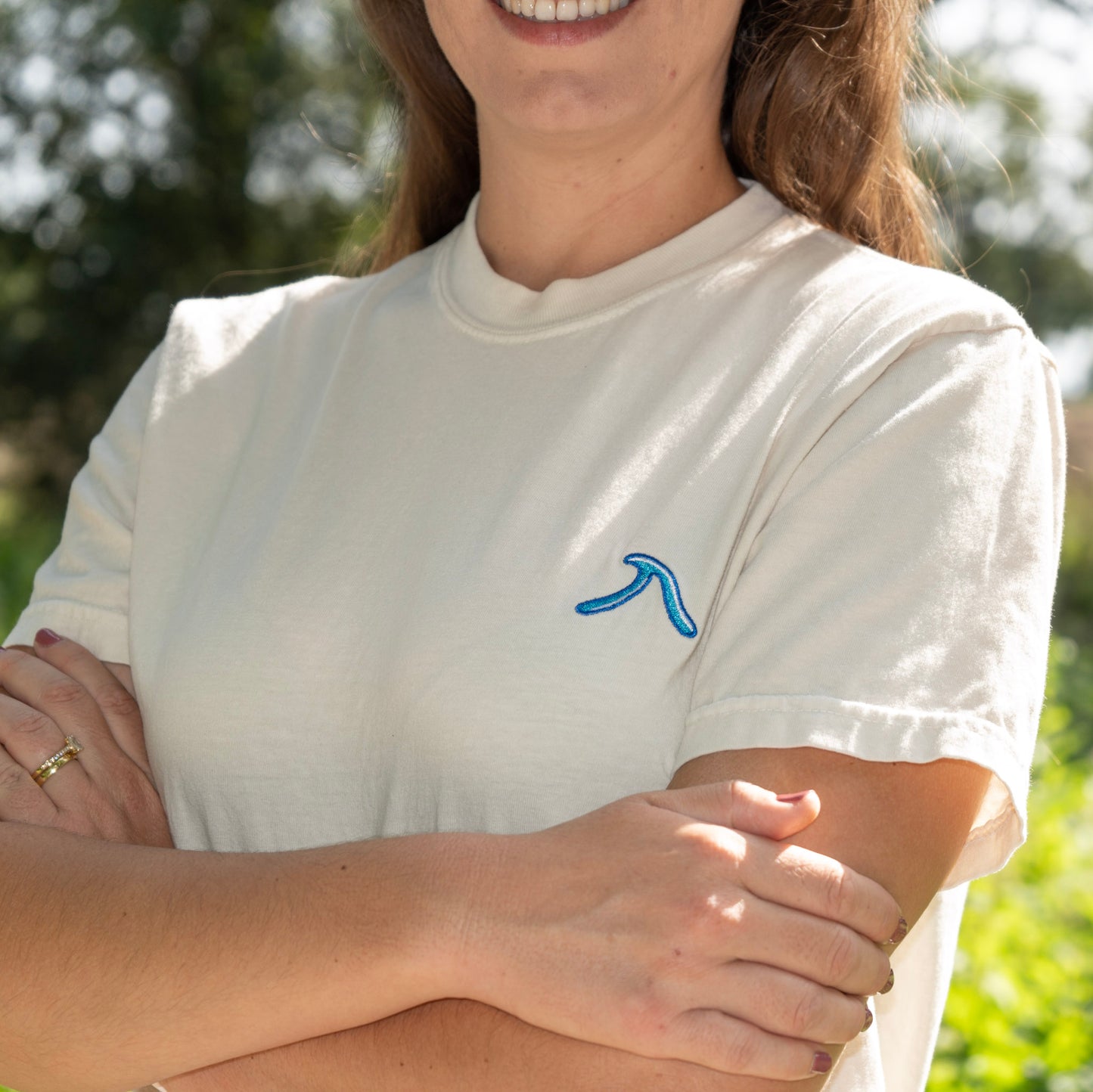 Embroidered Wave Boomerang Unisex T-shirt