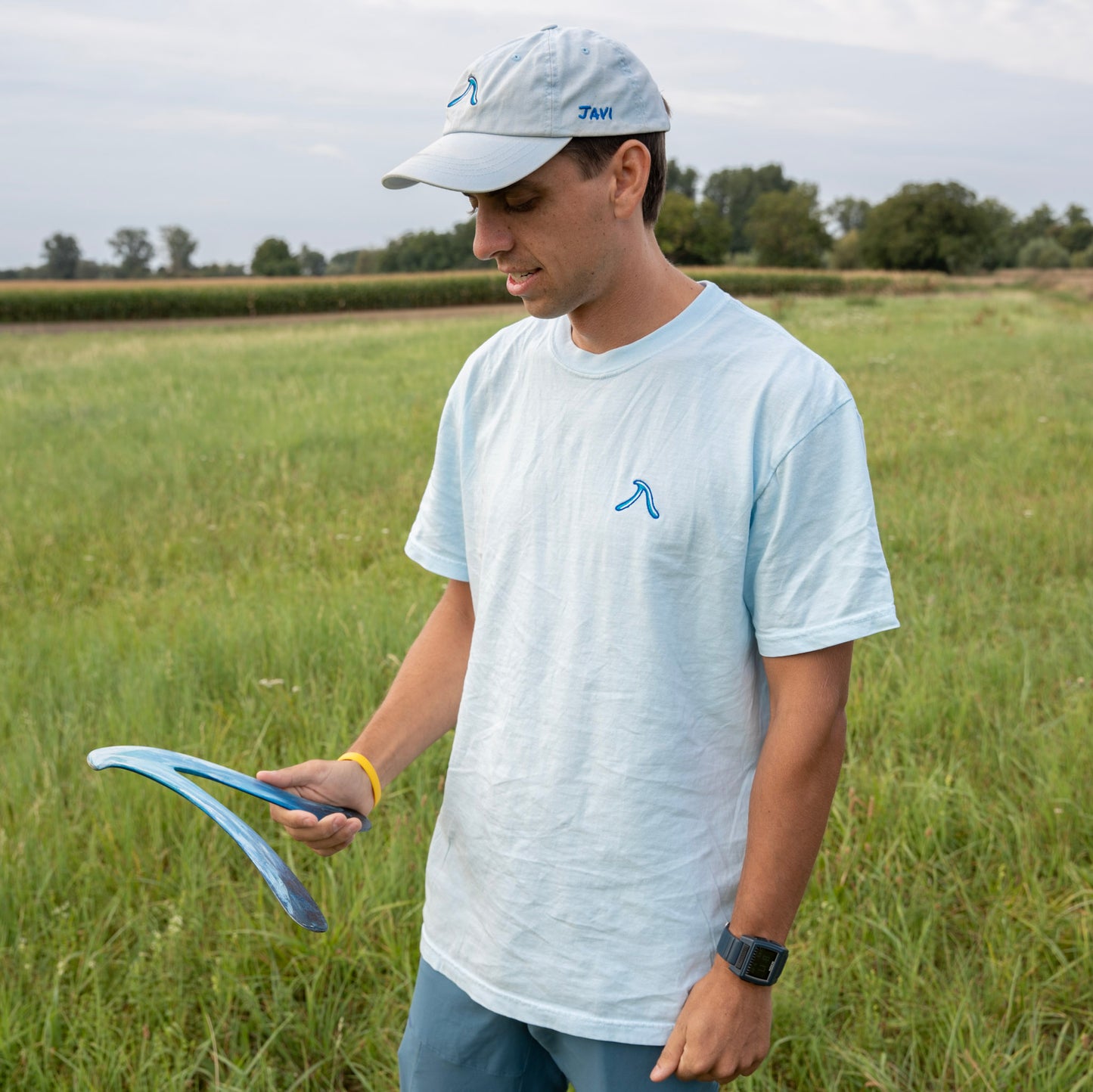Embroidered Wave Boomerang Unisex T-shirt