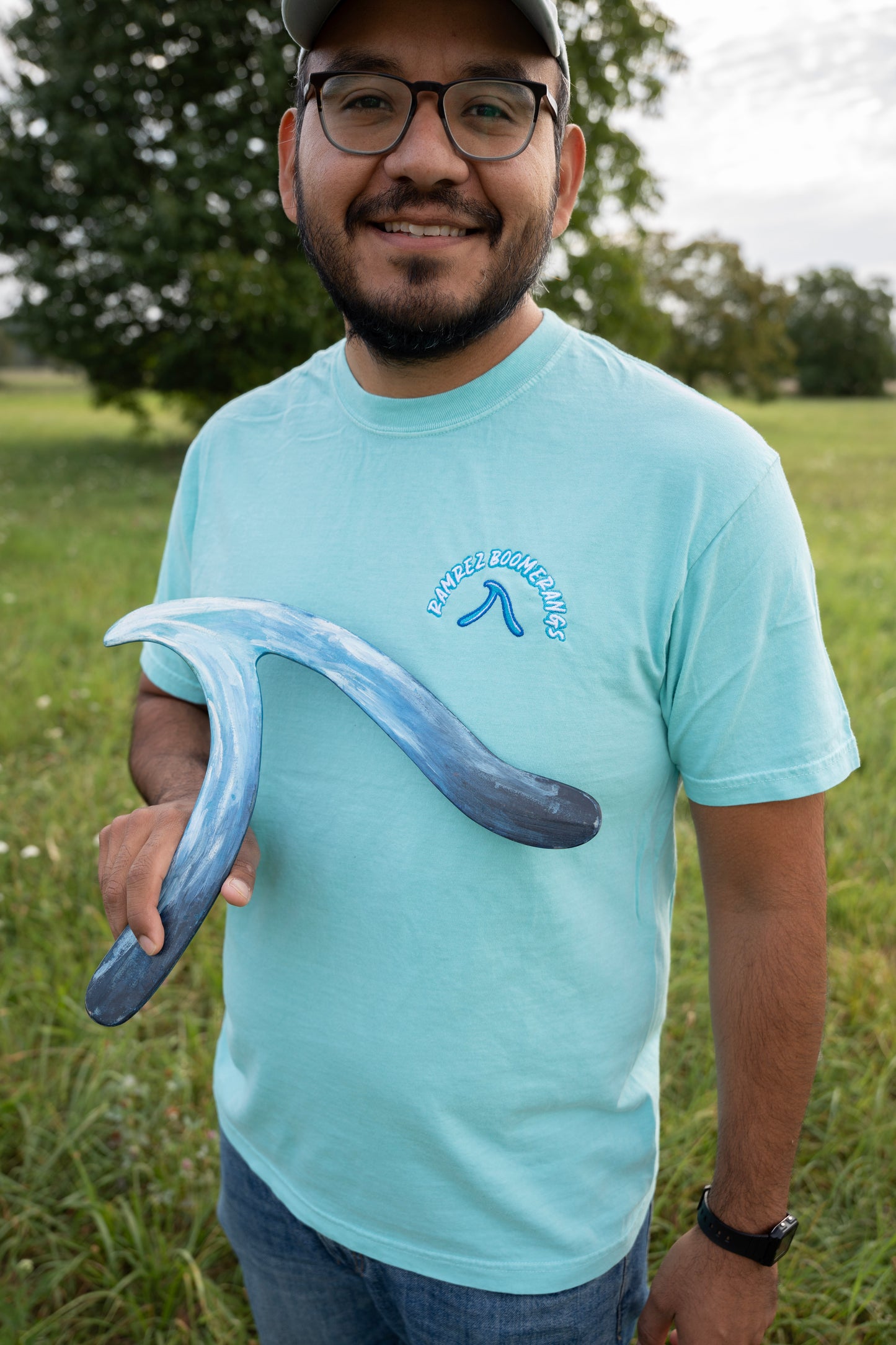 Embroidered Wave Boomerang Unisex T-shirt
